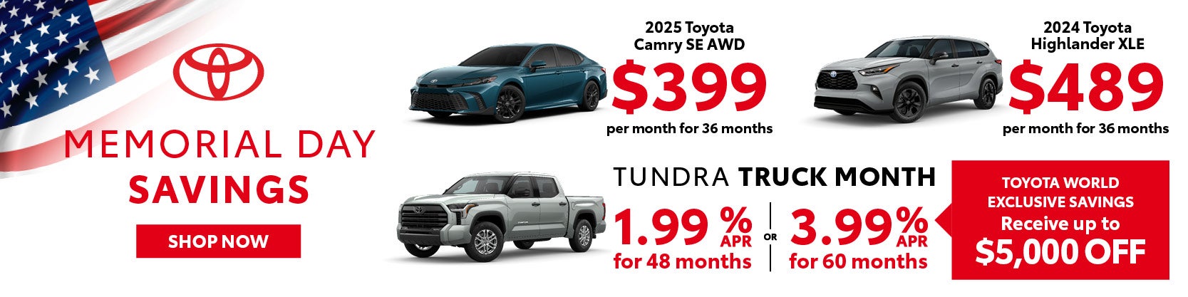Toyota World of Clinton March 24 Lease Banner Mobile